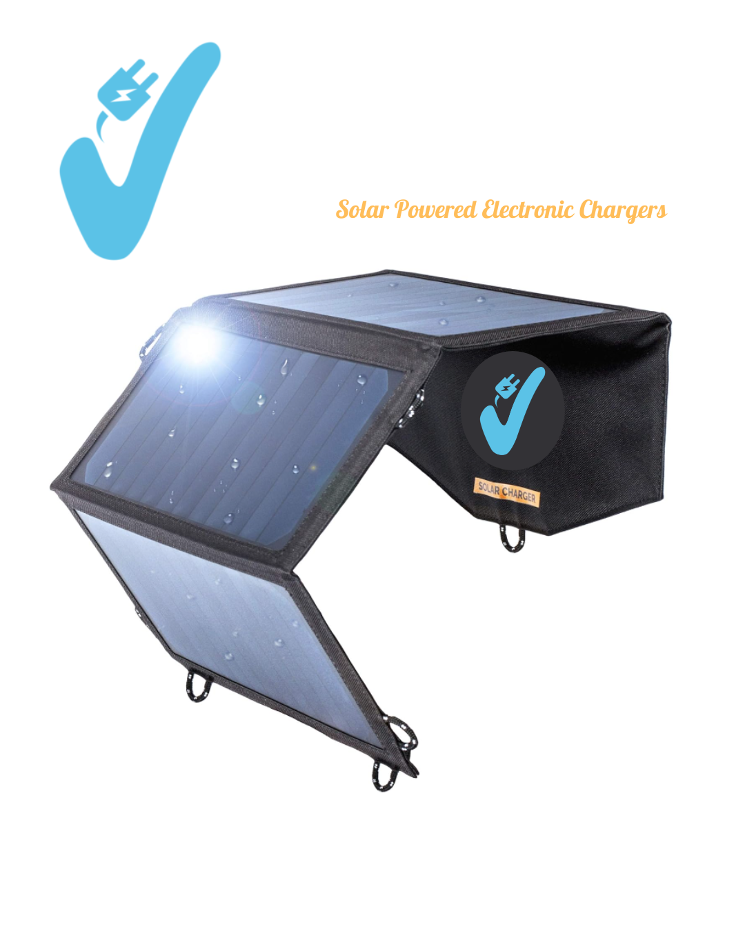 Solar powered electronic chargers